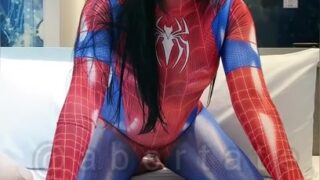 BIANCA ALVES onlyfans leaked spider girl blowjob!