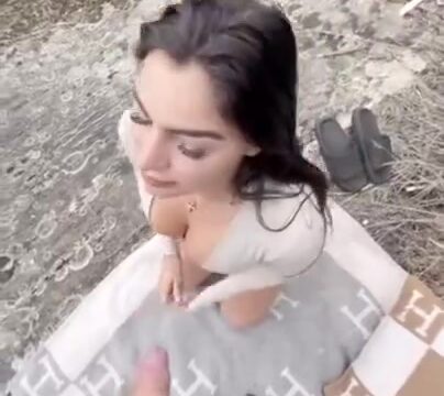 Emily Rinaudo onlyfans leak Outdoor POV Blowjob